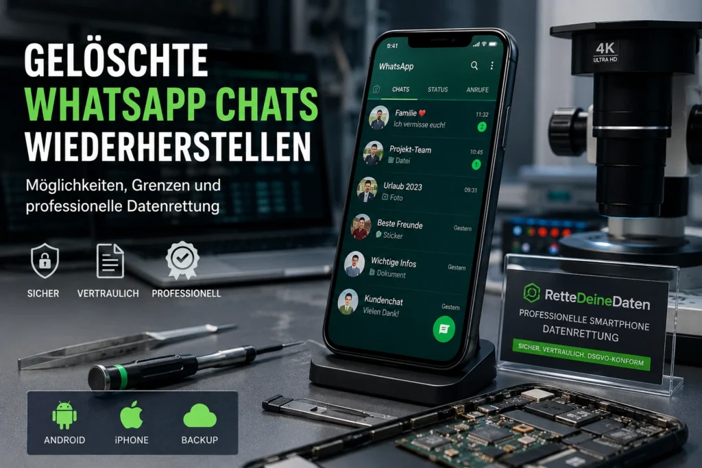 Gelöschte WhatsApp Chats professionell wiederherstellen